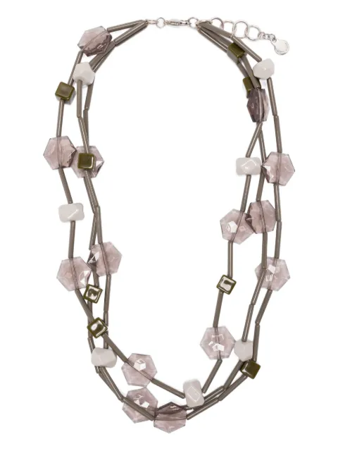 Emporio Armani multistrand stone necklace