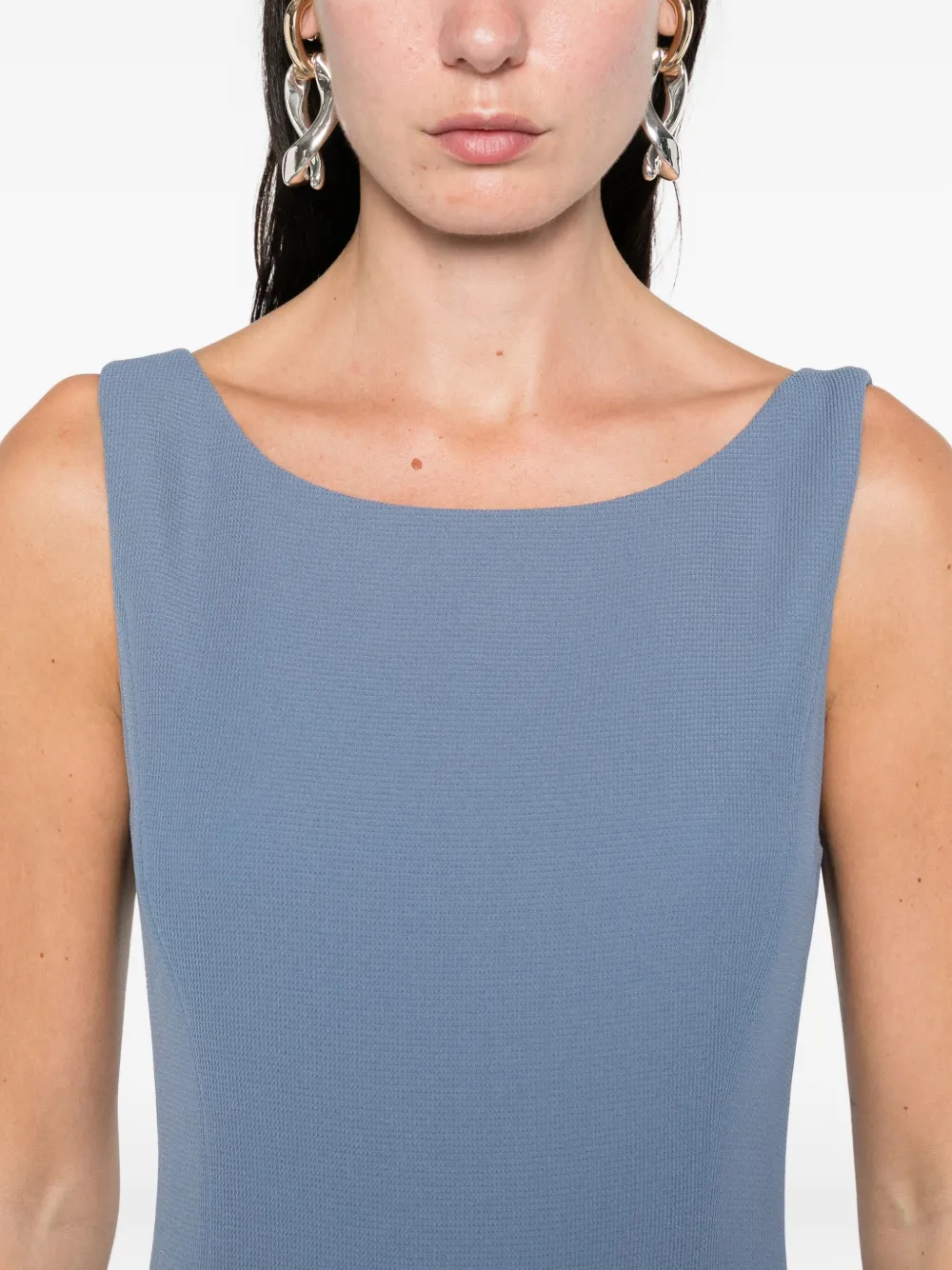 Emporio Armani sleeveless mini dress Blauw