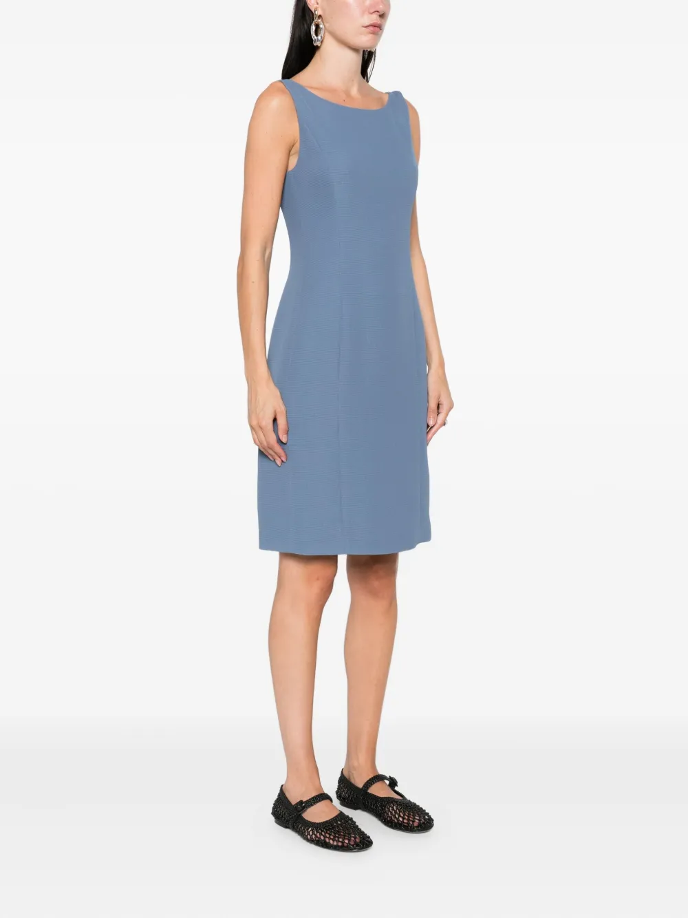Emporio Armani sleeveless mini dress Blauw