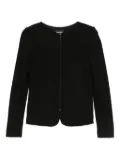 Emporio Armani chevron-pattern zip-front jacket - Black