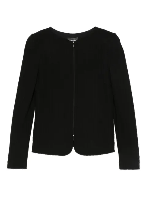 Emporio Armani chevron-pattern zip-front jacket