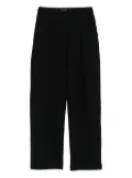 Emporio Armani chevron-motif pleated straight trousers - Black