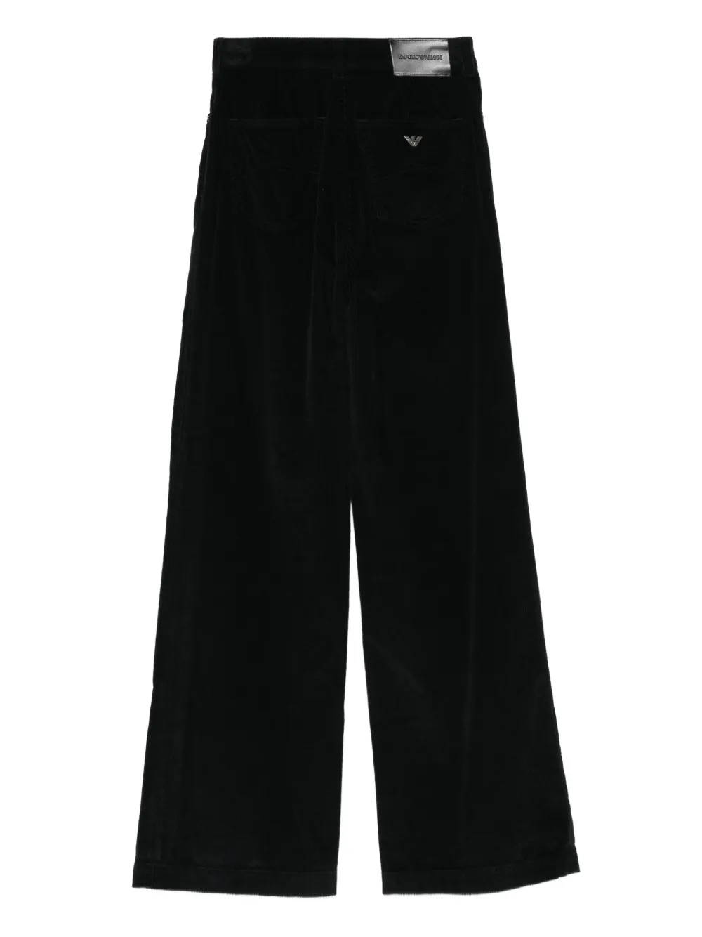 Emporio Armani corduroy straight-leg trousers Zwart