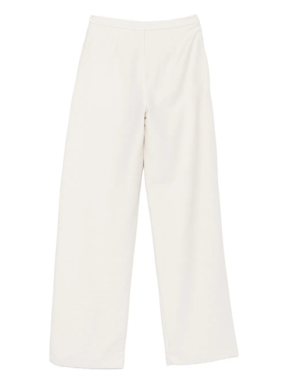 Emporio Armani textured straight trousers Beige