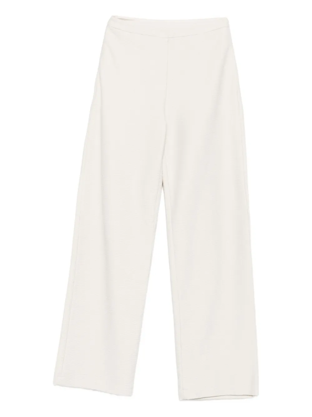 Emporio Armani textured straight trousers Beige