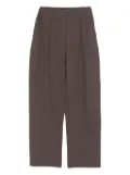 Emporio Armani chevron-motif pleated straight trousers - Brown