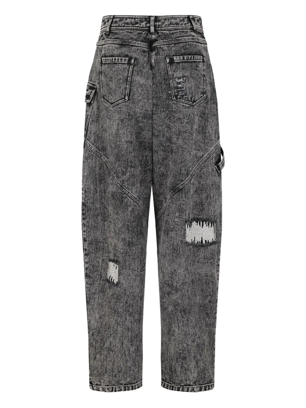 HUI MILANO ripped pocket jeans - Grijs