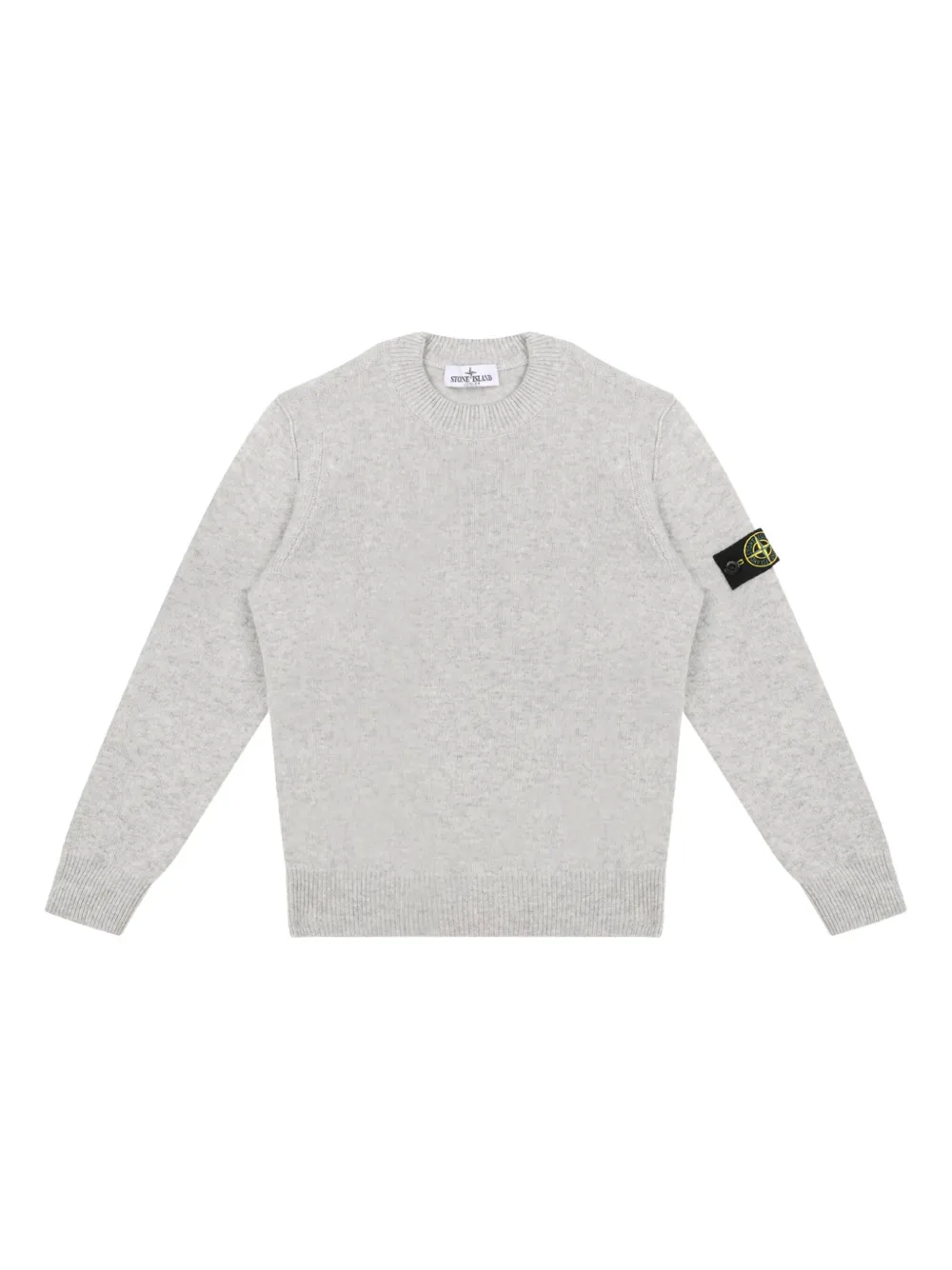 Stone Island Junior crew-neck patch sweater Grijs