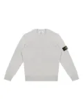 Stone Island Junior crew-neck patch sweater - Grey