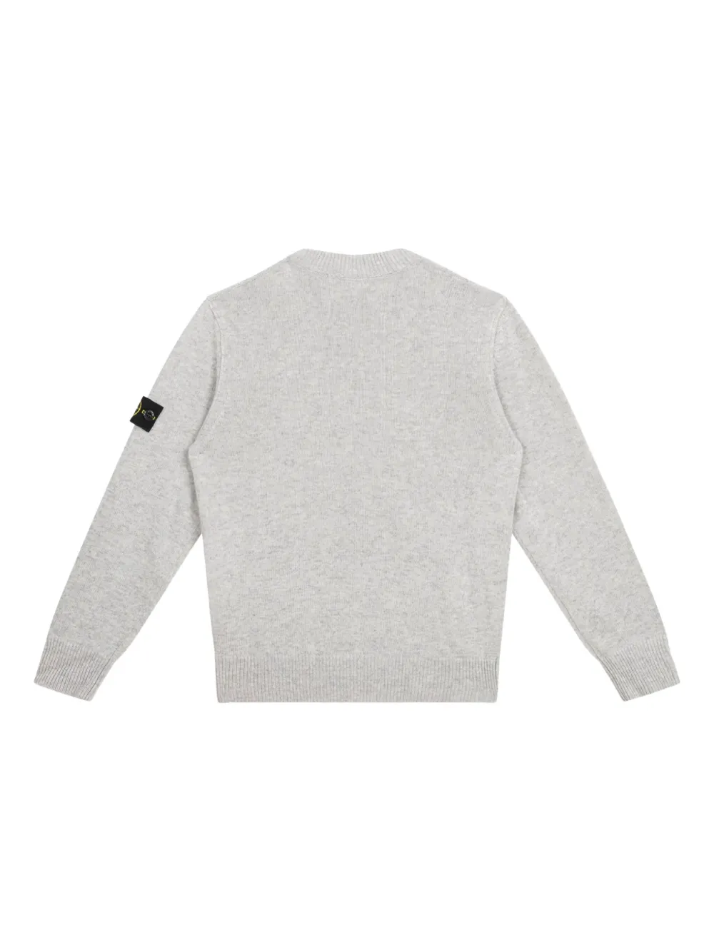 Stone Island Junior Trui met ronde hals en patch Grijs