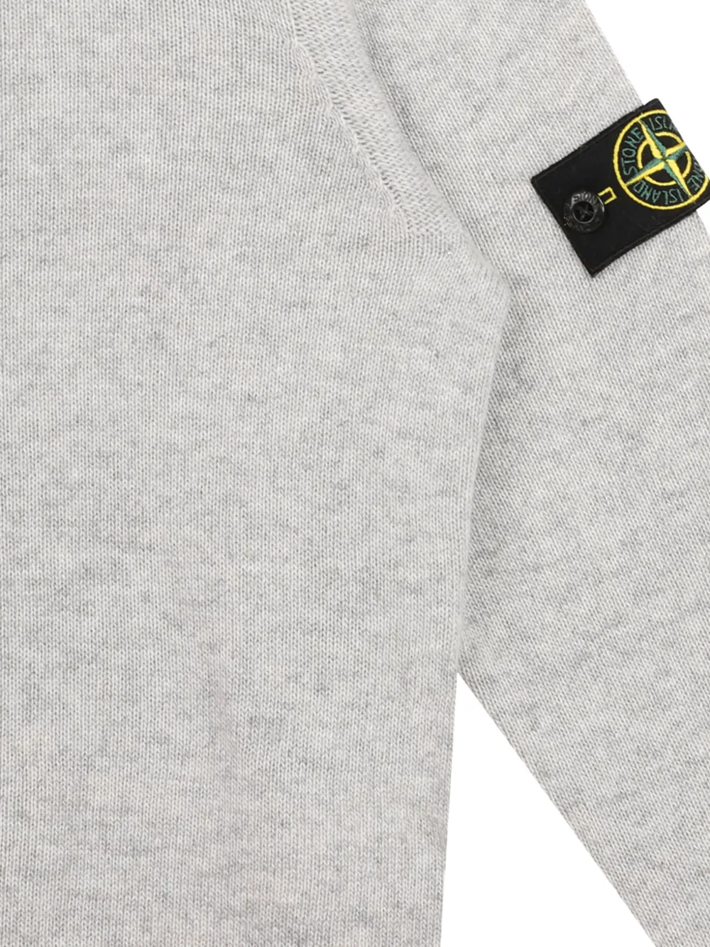 Stone Island Junior Trui met ronde hals en patch Grijs