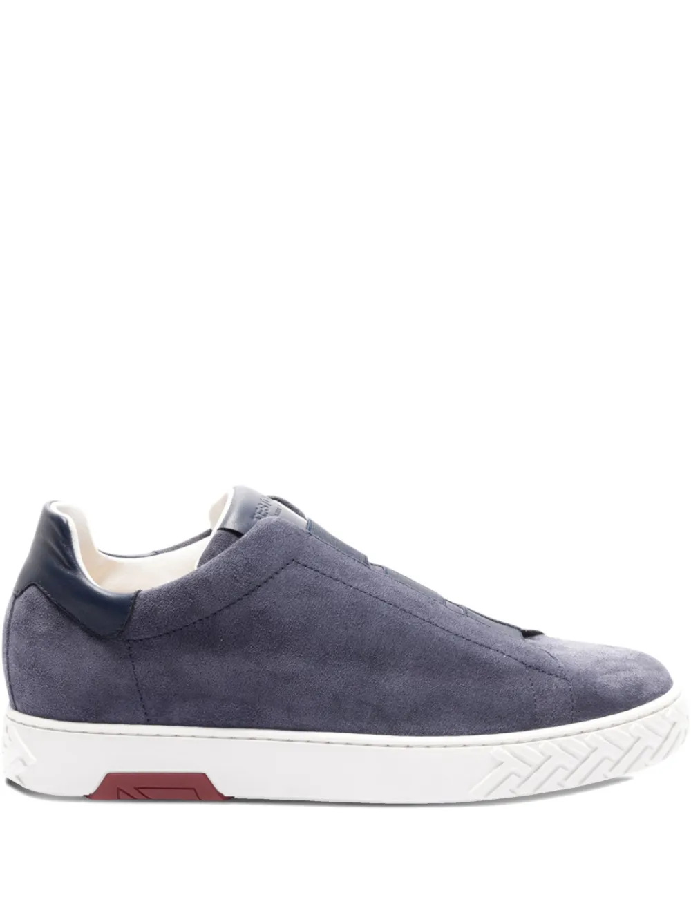 A.testoni slip-on suede sneakers Blue
