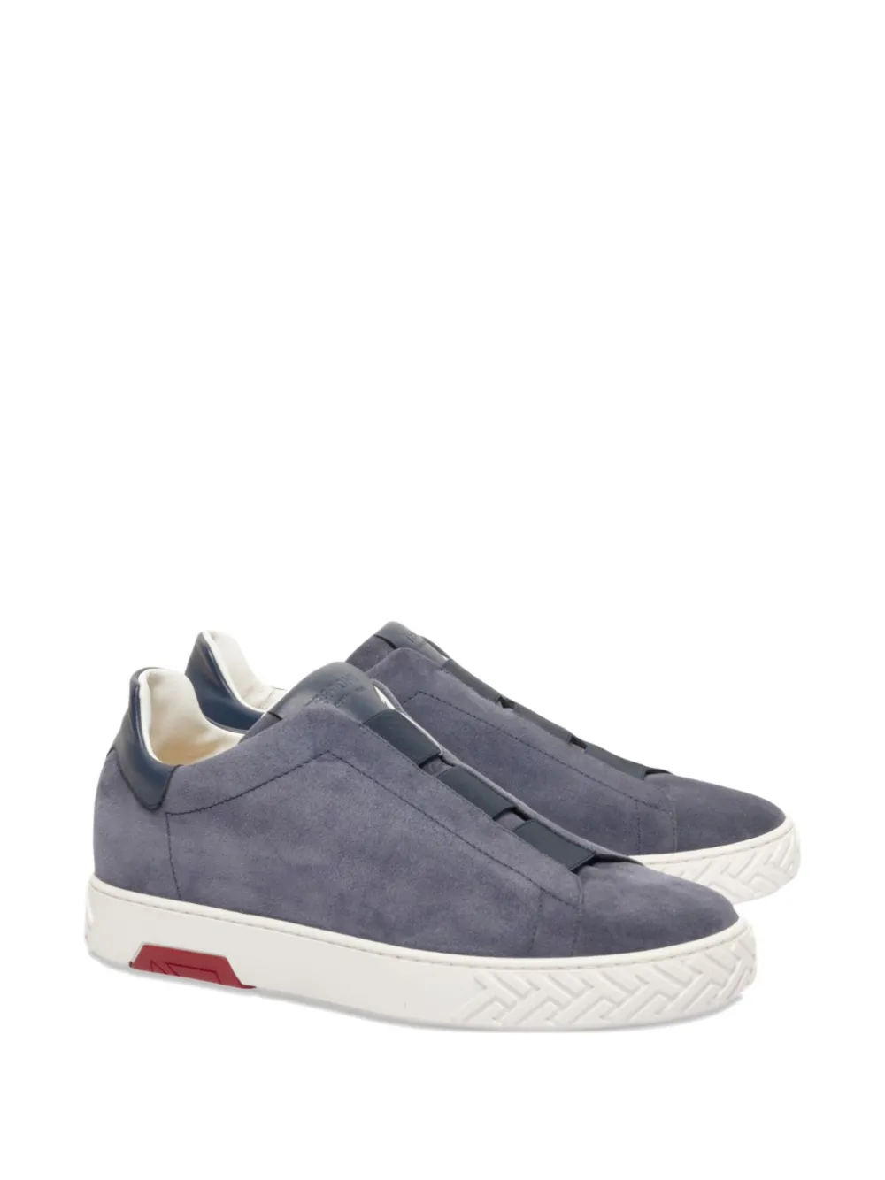 A.testoni Slip-on Suede Sneakers In Gray