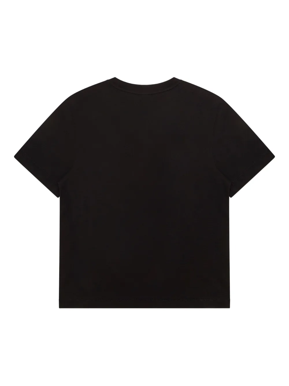 Emporio Armani Kids embroidered-logo T-shirt Zwart