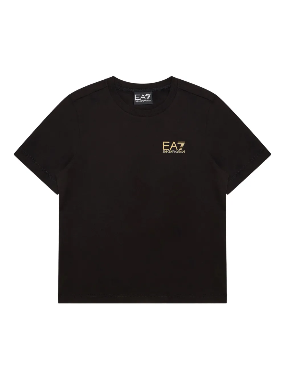 Emporio Ar i Kids embroidered-logo T-shirt Zwart