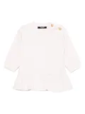 Balmain Kids embroidered ruffled dress and bloomers set - Pink
