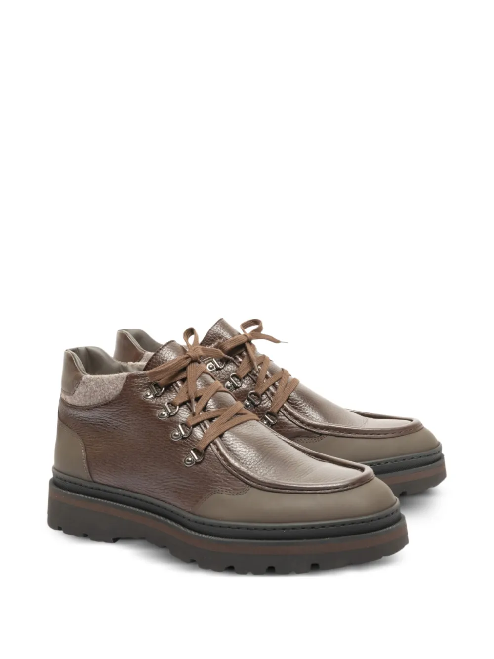 a.testoni lace-up leather boots | Hiking Boots | Image 2