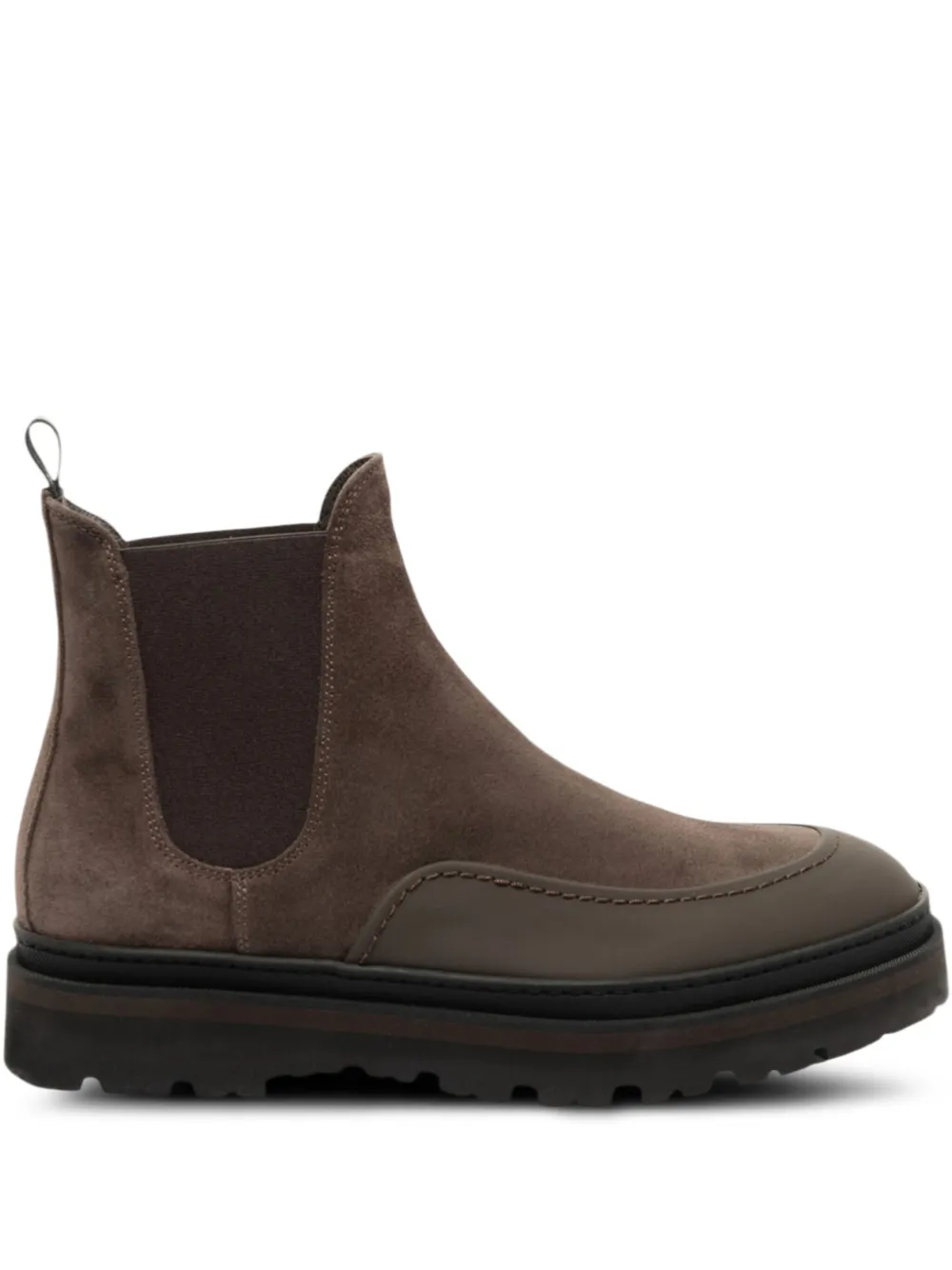 A.testoni stitched detail chelsea boots Brown