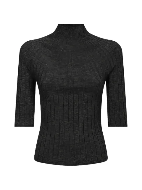 Caractère ribbed high-neck top