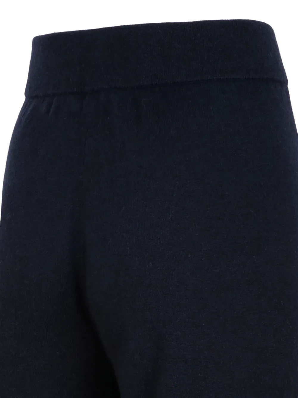Malo Straight Leg Trousers Elastic Waistband In Blue