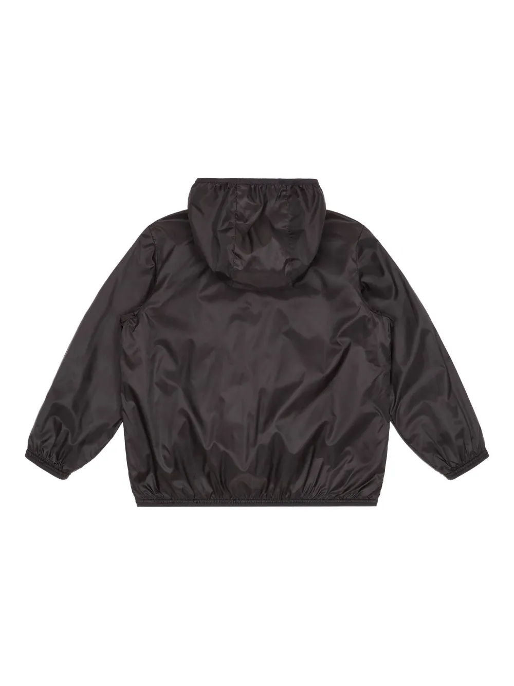 Emporio Armani Kids logo-print hooded jacket Zwart