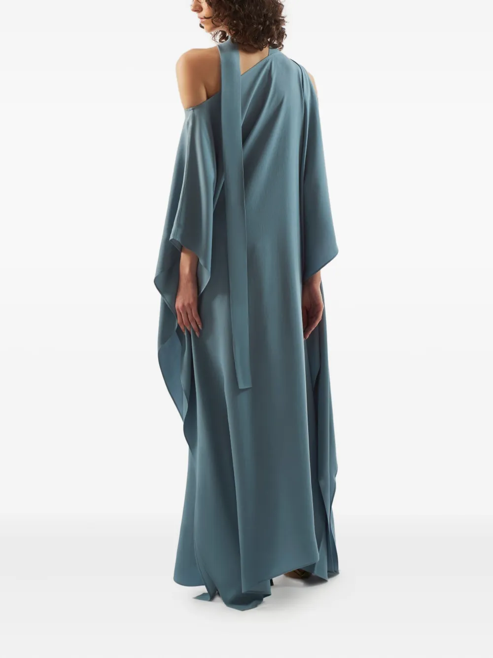 Taller Marmo Barths asymmetrische gedrapeerde maxi-jurk Blauw