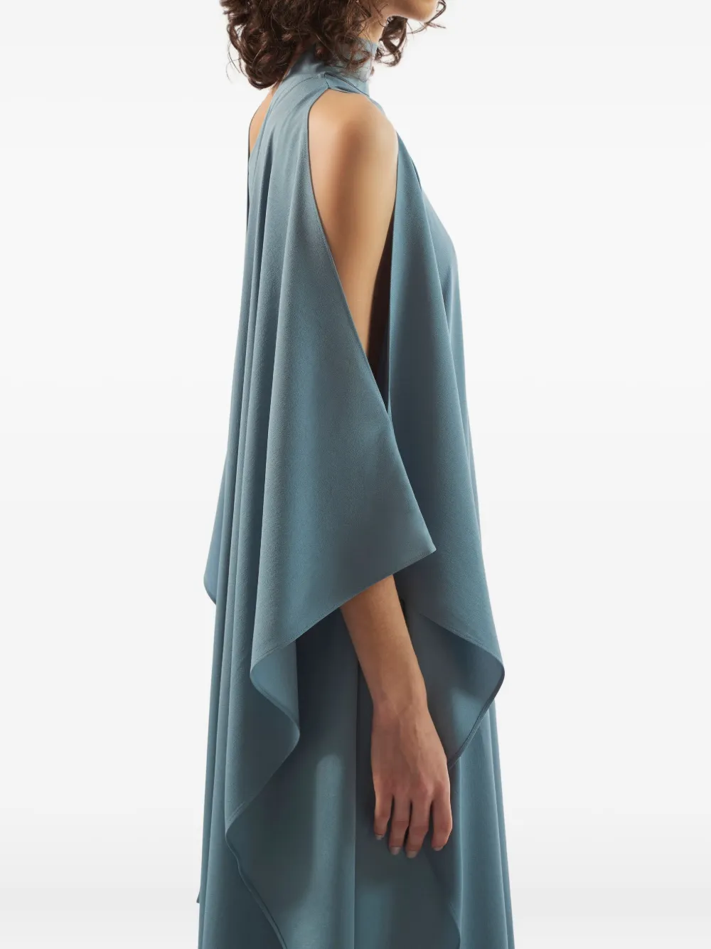 Taller Marmo Barths asymmetrische gedrapeerde maxi-jurk Blauw