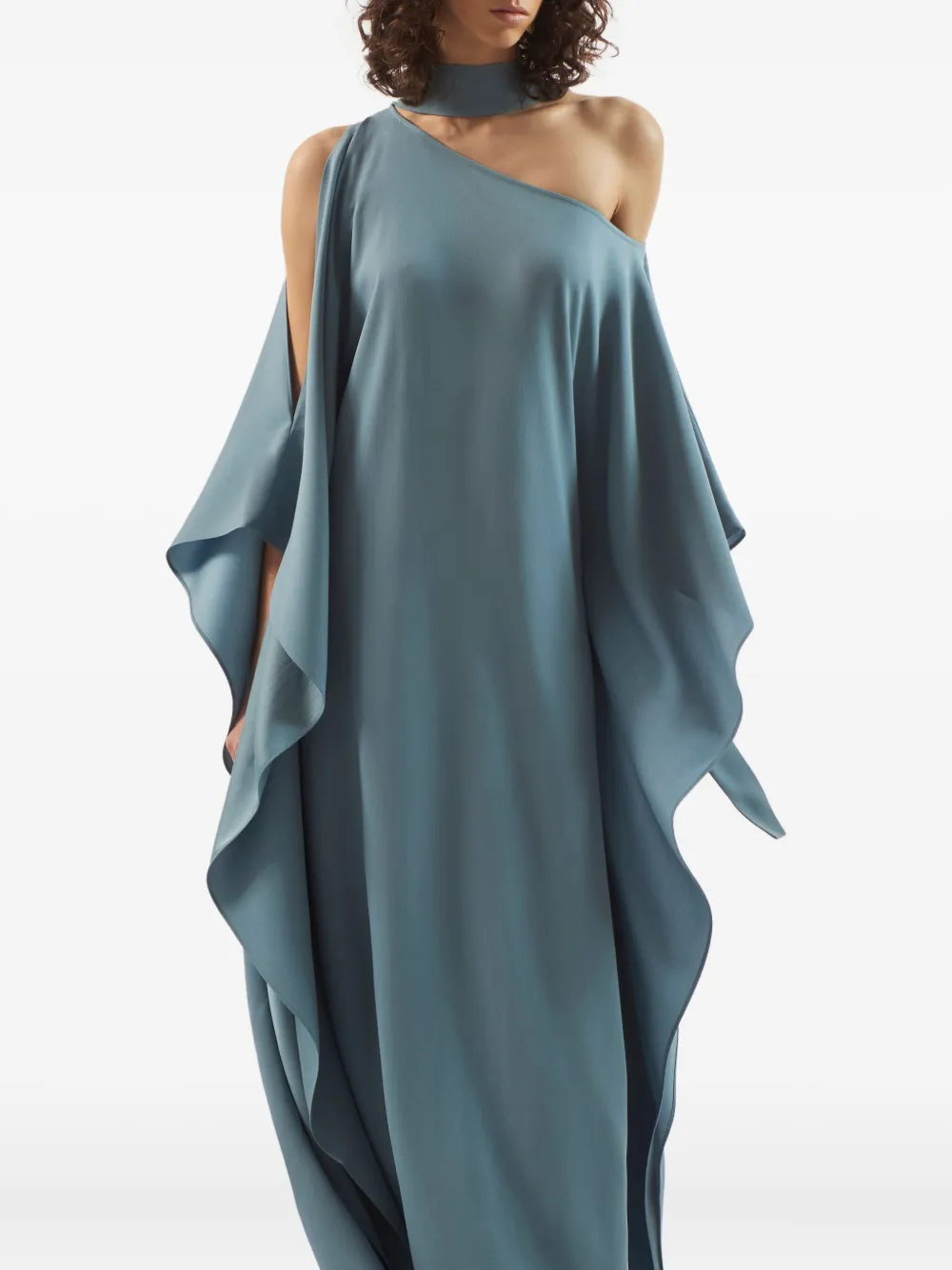 Taller Marmo Barths asymmetrische gedrapeerde maxi-jurk Blauw