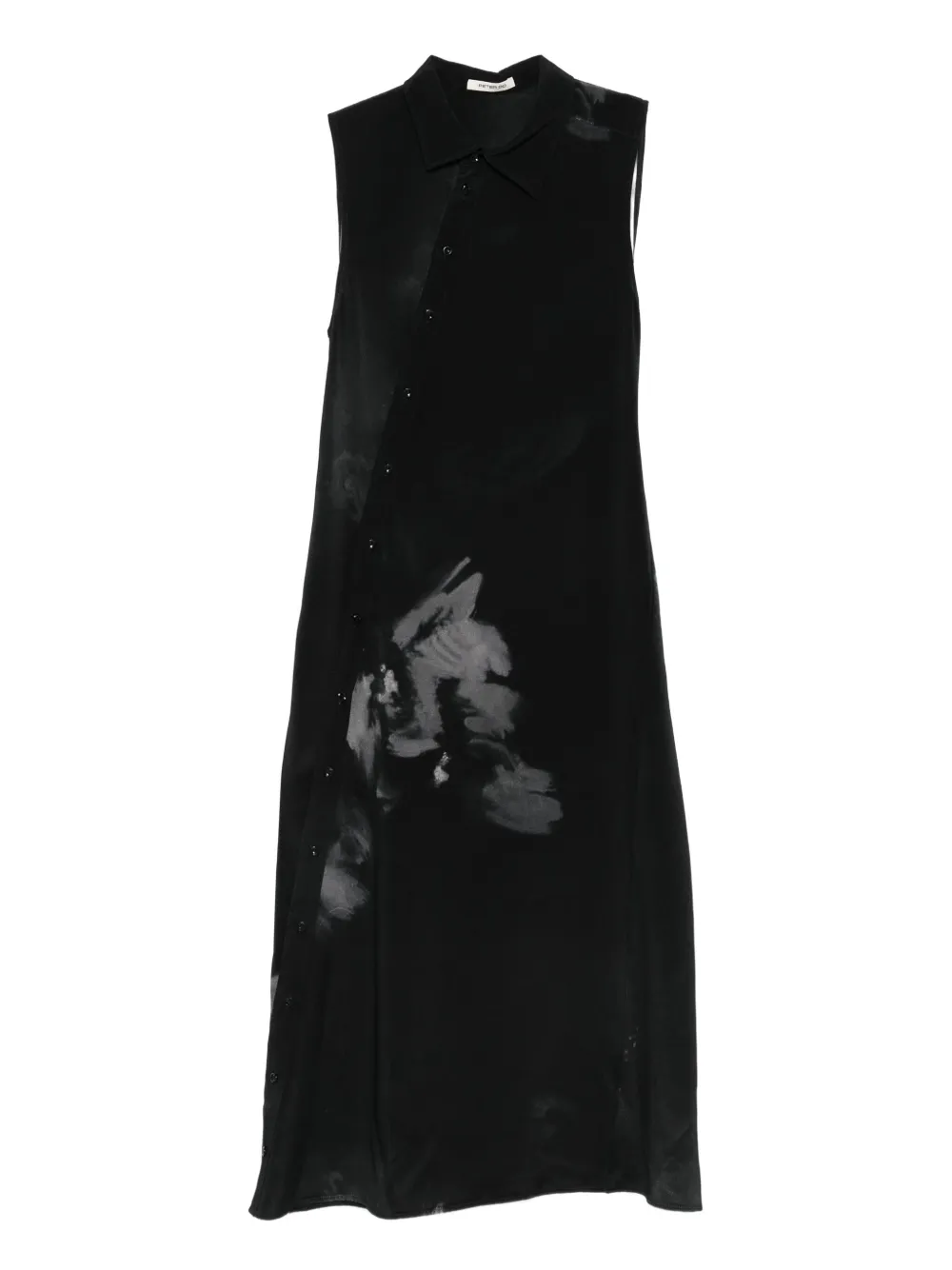 Peter Do Floral-print Silk Midi Dress In Black