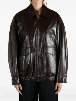 【関税&送料込】Mm6 Twist Leather Jacket MM6 Maison Margiela Jackets for Women - Shop on FARFETCH