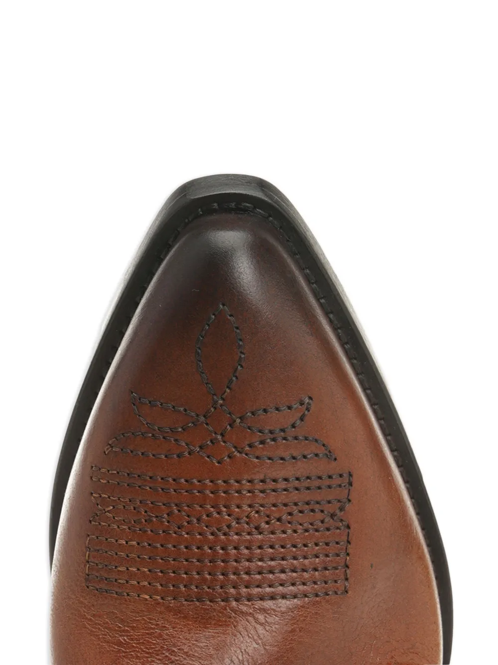 Golden Goose star-embroidered leather boots Brown