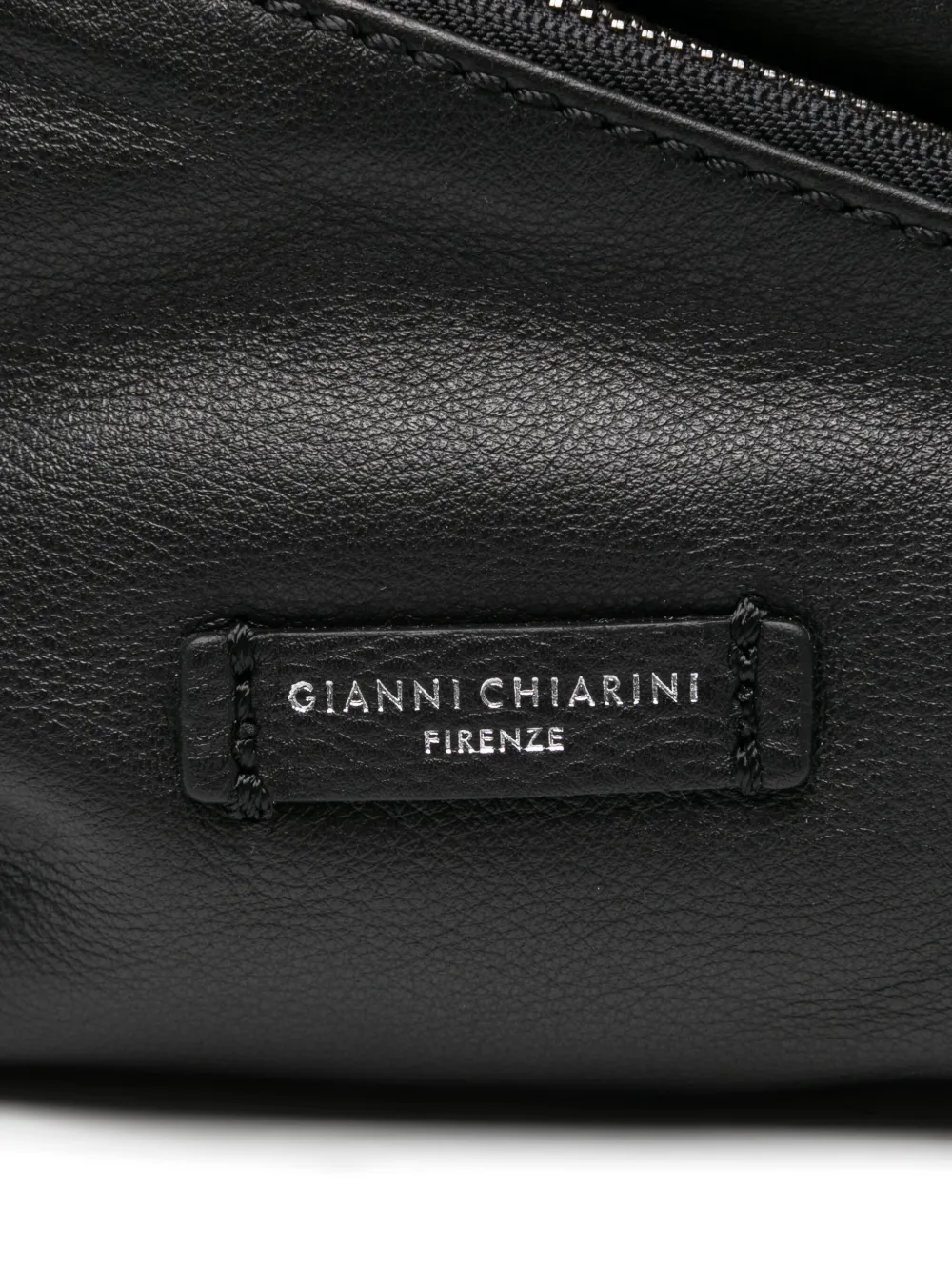 GIANNI CHIARINI Shania leren crossbodytas met diagonale rits Zwart