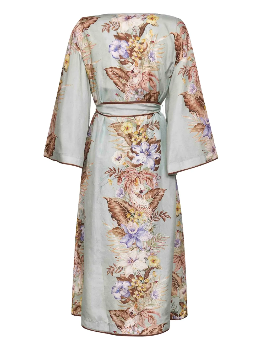 ZIMMERMANN Coco floral-print midi dress Blauw
