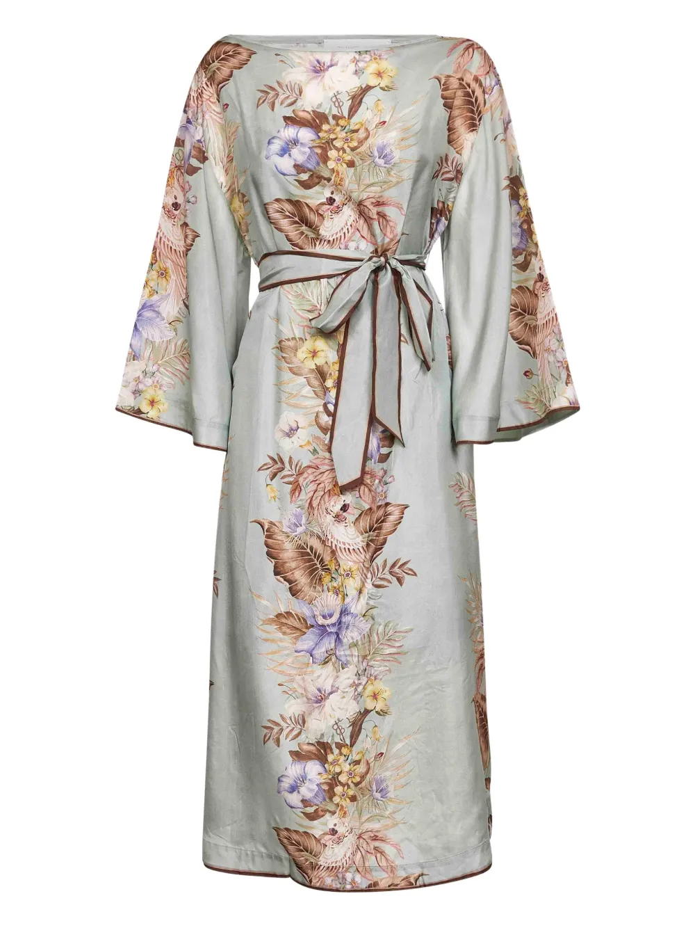 ZIMMERMANN Coco floral-print midi dress Blauw