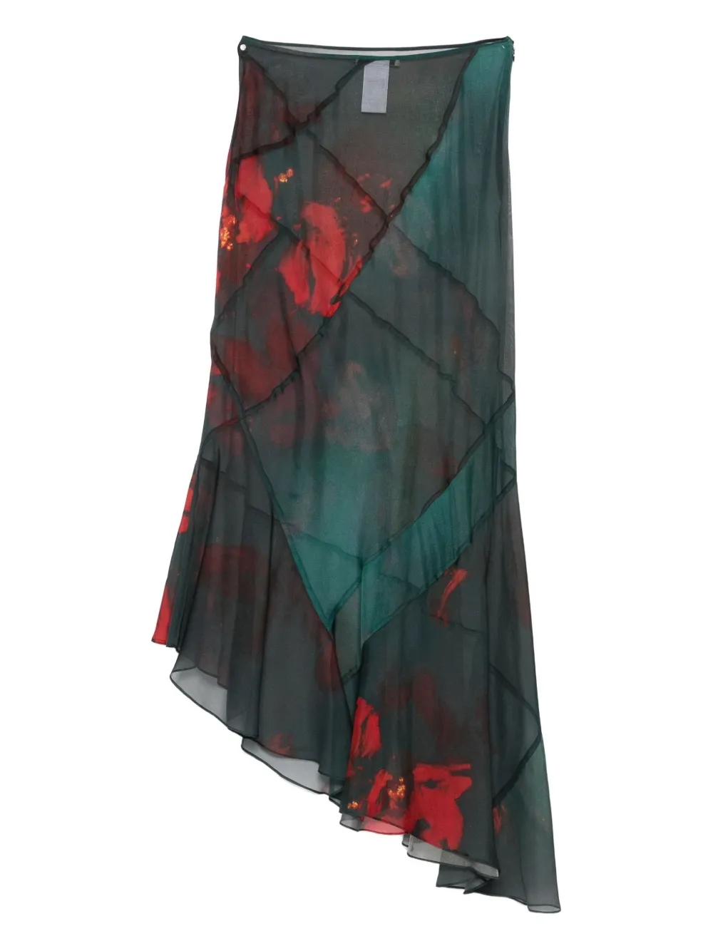 Peter Do Asymmetrische maxi-rok - Groen