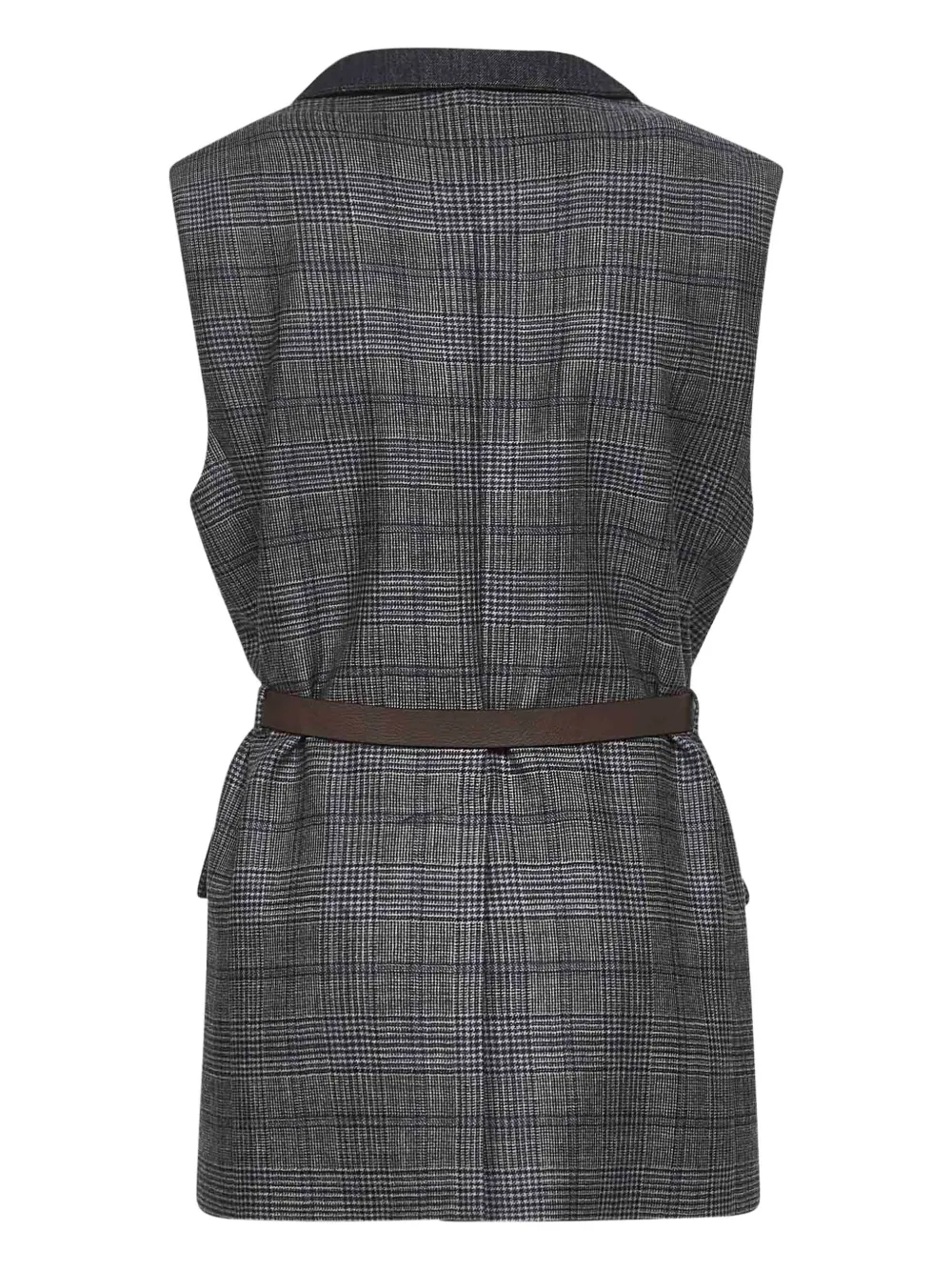 Brunello Cucinelli check-pattern belted waistcoat | Waistcoats & Gilets | Image 2