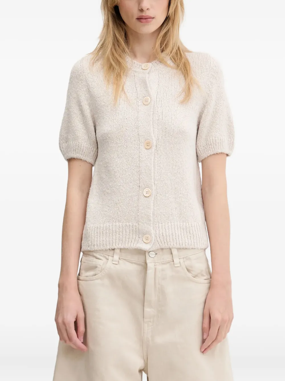 OUR LEGACY Vest met pofmouwen en knopen Beige