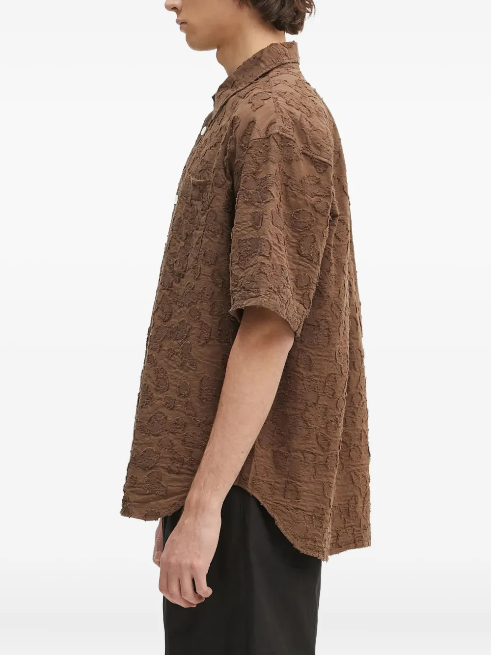 Norse Projects overhemd met korte mouwen Bruin