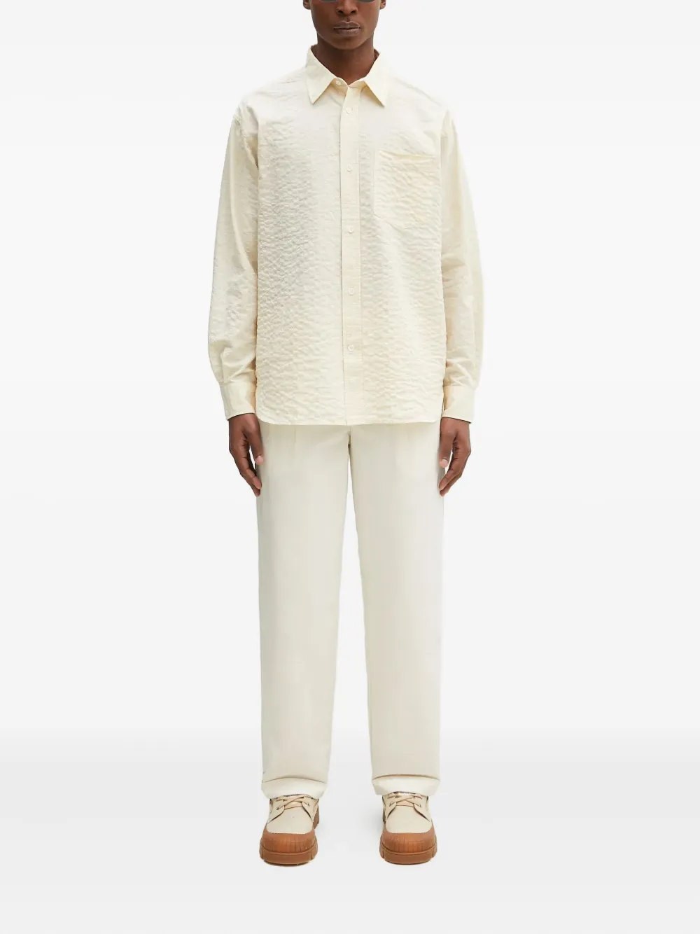 Norse Projects Overhemd met borstzak Beige
