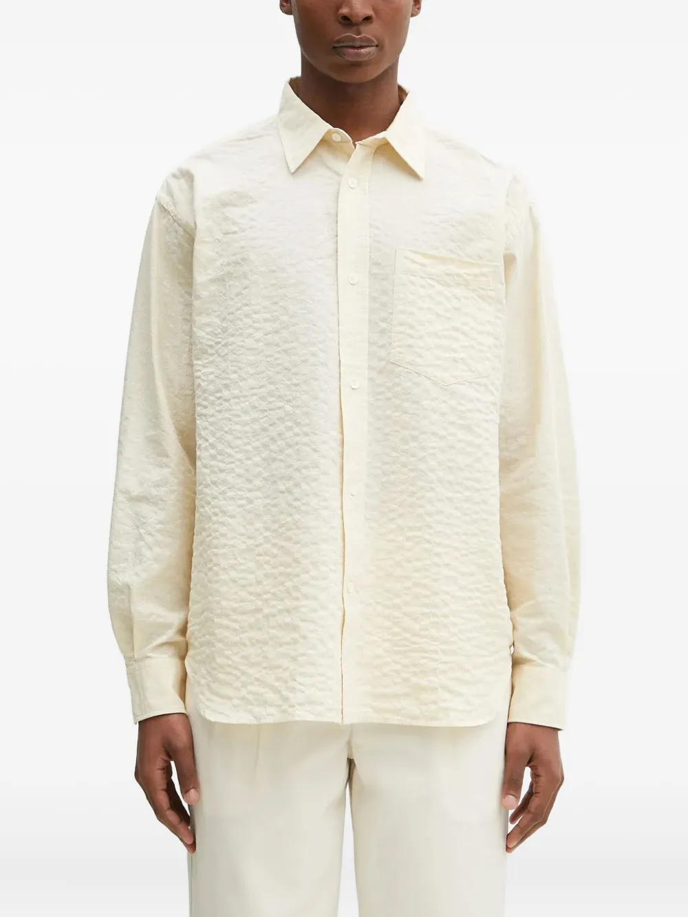 Norse Projects Overhemd met borstzak Beige