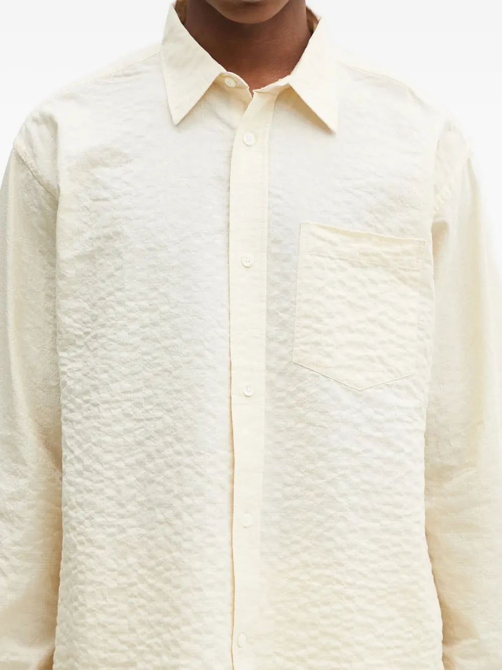 Norse Projects Overhemd met borstzak Beige