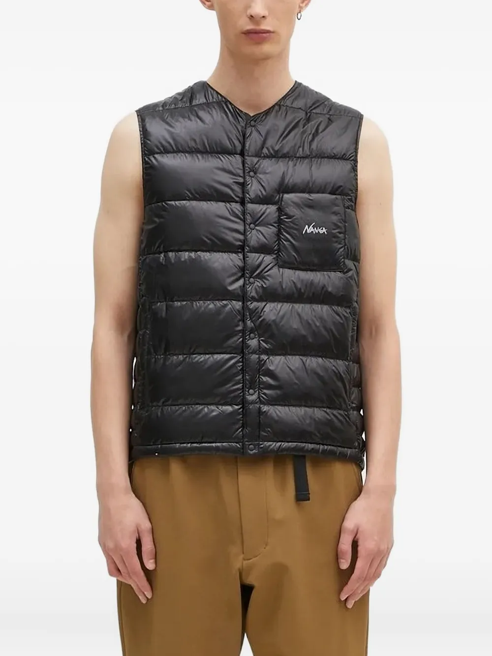 NANGA quilted sleeveless gilet | Black | Image 1