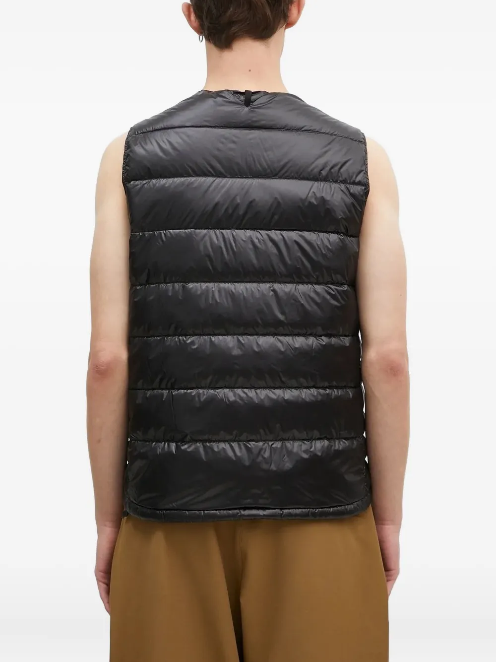 NANGA quilted sleeveless gilet Zwart