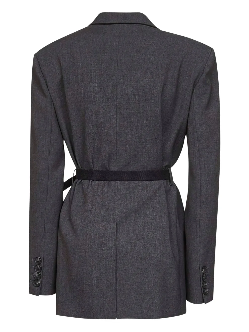 Blanca Vita peak-lapel belted blazer Grijs