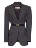 Blanca Vita peak-lapel belted blazer - Grey