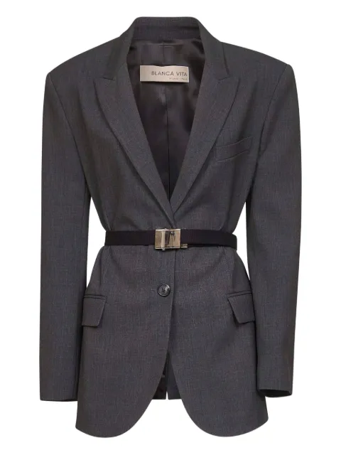 Blanca Vita peak-lapel belted blazer