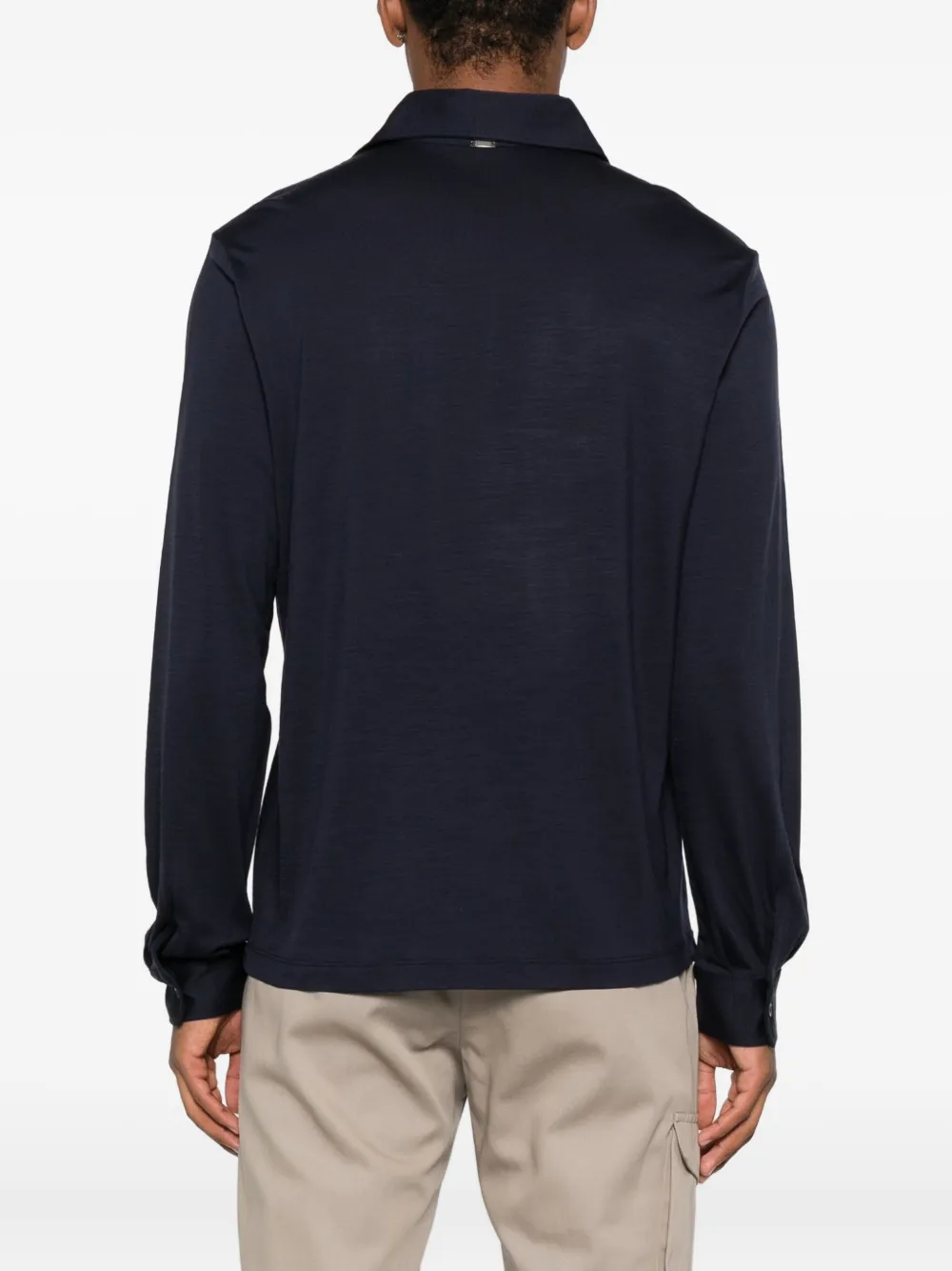Herno long-sleeve polo shirt Blauw