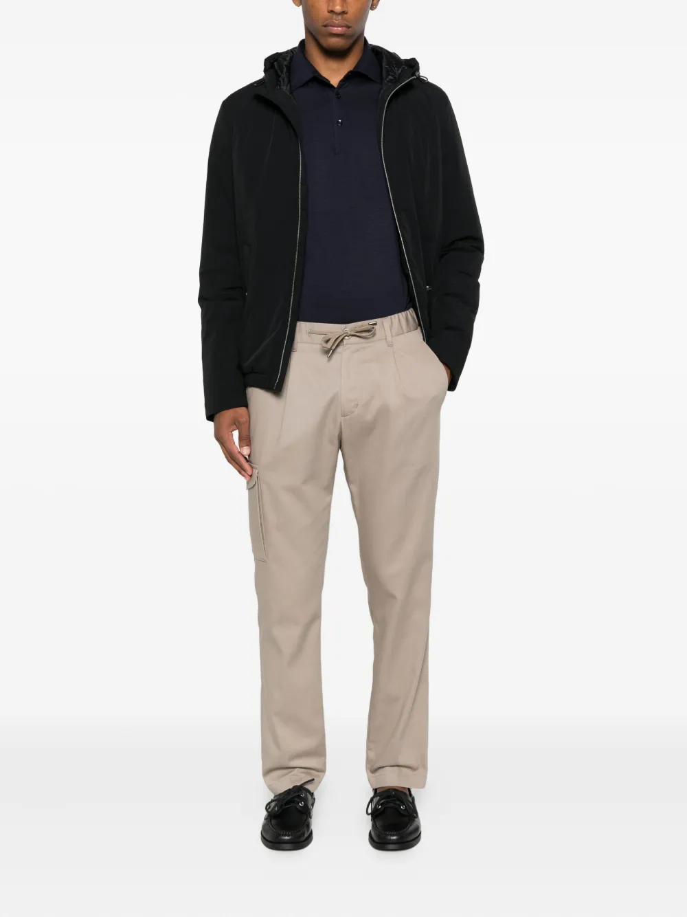 Herno long-sleeve polo shirt Blauw