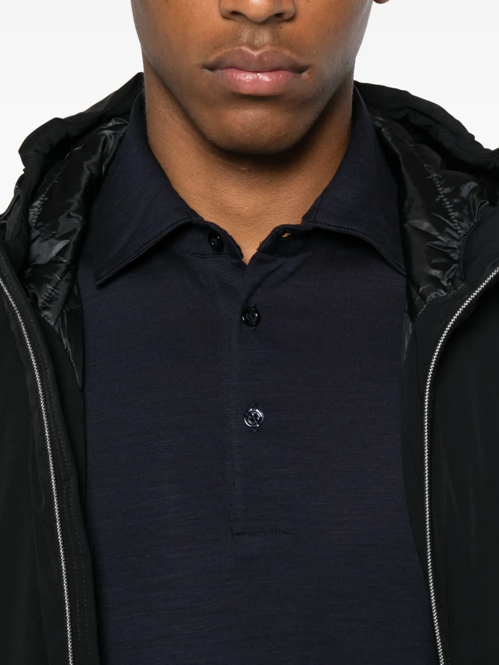 Herno long-sleeve polo shirt Blauw