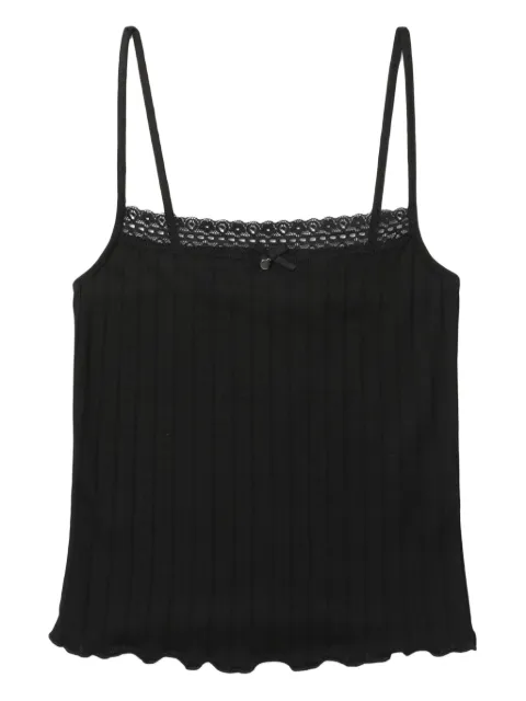 BAPY BY *A BATHING APE® lace-trimmed ribbed top